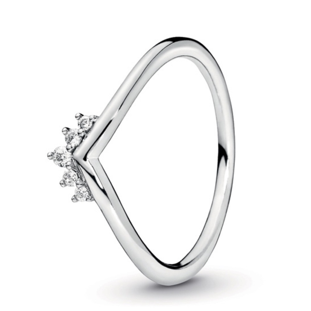 Pandora silver tiara wishbone ring